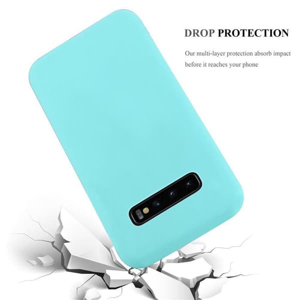 Skyddsfodral för Samsung Galaxy S10 PLUS CANDY BLÅ Stötabsorberande Silikon Blå