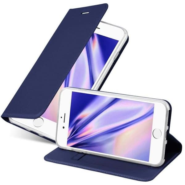 Flip-fodral för iPhone 7 PLUS / 7S PLUS / 8 PLUS Etui i MÖRKBLAU CLASSY Plånbok Stötsäker Blå