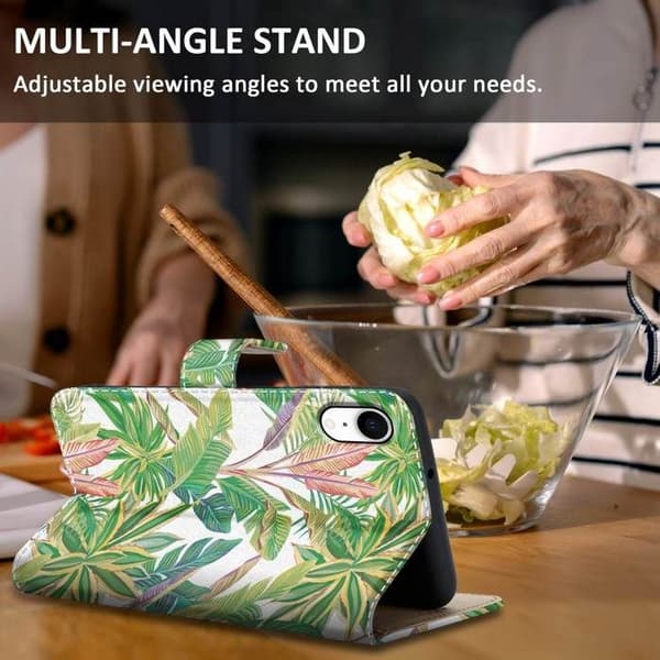 Etui för iPhone XR Fodral med lock i Grön Plånboks Skydd Grön