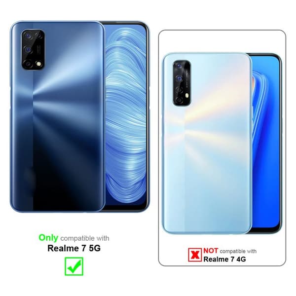 Skyddsfodral för Realme 7 5G CANDY BLÅ Stötsäker Silikon Blå