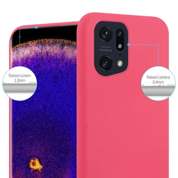 Skyddsskal för Oppo FIND X5 PRO CANDY RÖD Stötsäker Silikon Röd