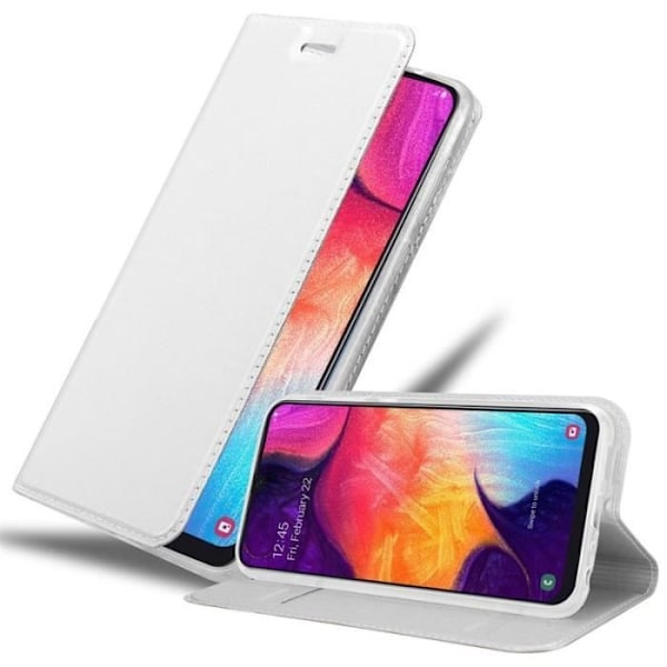 Fodral - CADORABO - Samsung Galaxy A50 - Grå - Magnetskydd - Kortfack Grå