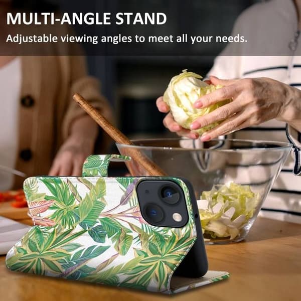 Fodral för iPhone 13 MINI Med flip-skydd i Grön Plånboks skydd Grön