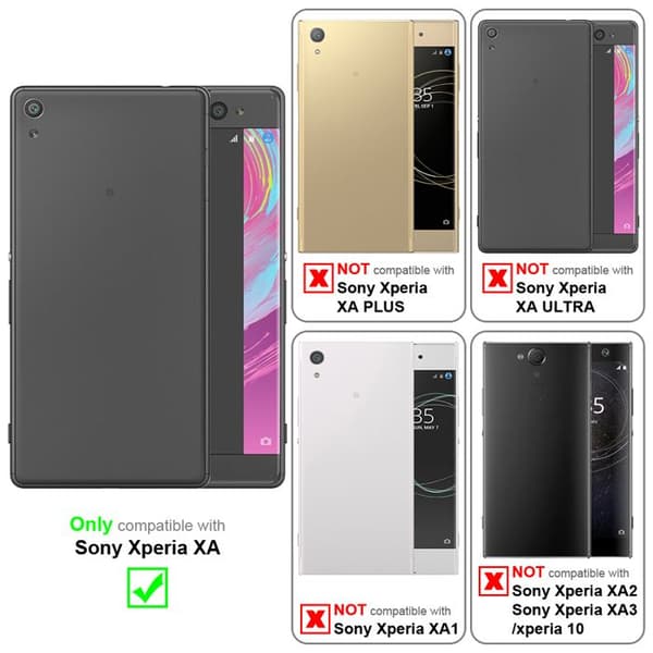 Skyddsfodral för Sony Xperia XA i GRÅSVART Etui Case Skydd Grå