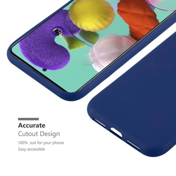 Skyddsfodral för Samsung Galaxy A72 4G / 5G CANDY MÖRKBLOMMA Stötskydd Silikon Blå