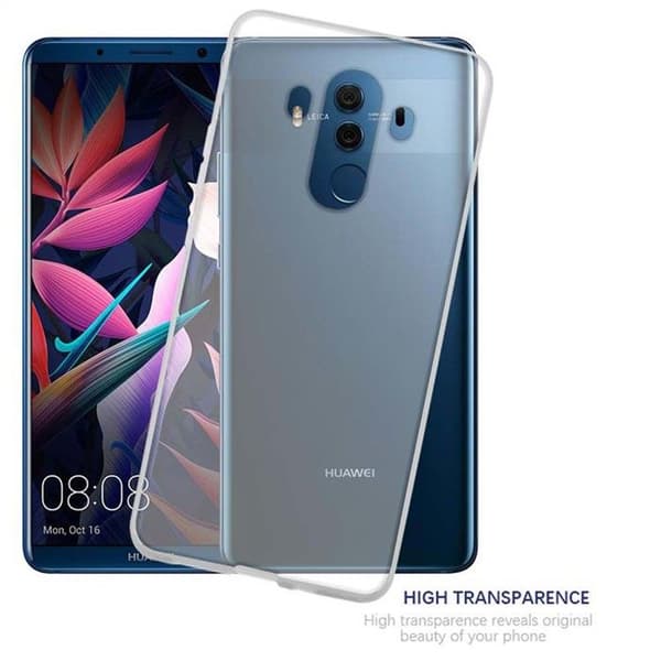 Transparent stötsäker silikonfodral för Huawei MATE 10 PRO Vit