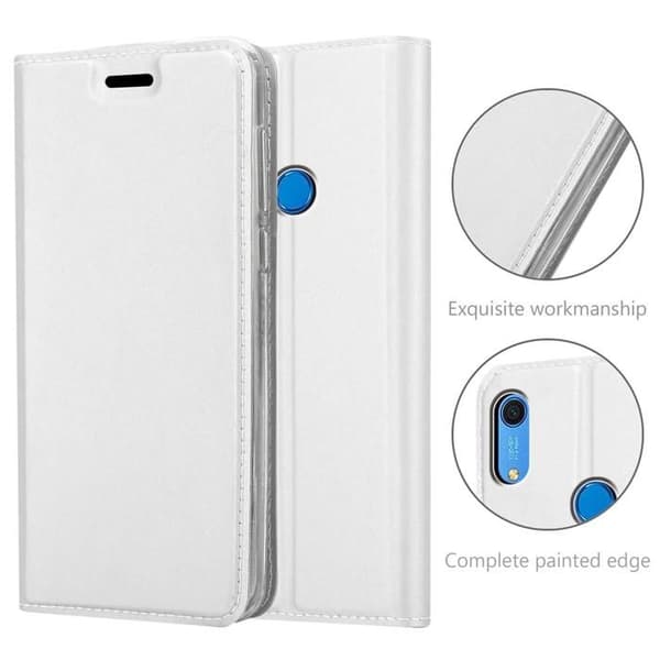 Fodral med lock för Huawei Y6S Plånbok i KLASSISK SILVER Stötsäker Grå