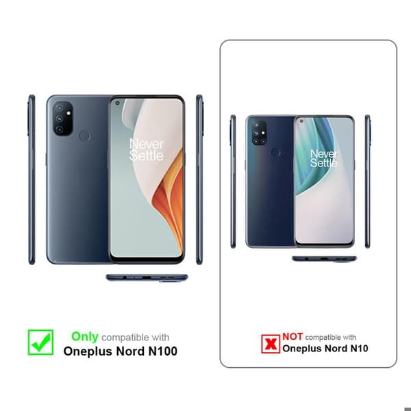 Transparent stötsäker silikonfodral för OnePlus Nord N100 Vit