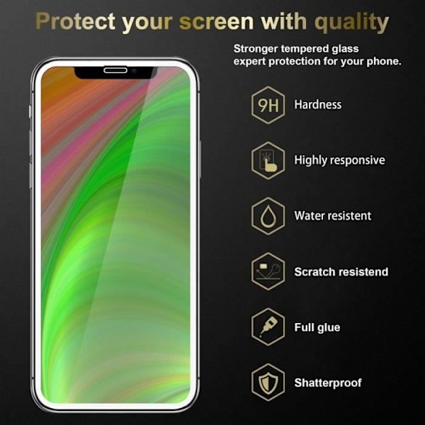 Cadorabo helskärmsskydd för Apple iPhone X / XS - Transparent med härdat härdat skärmglas