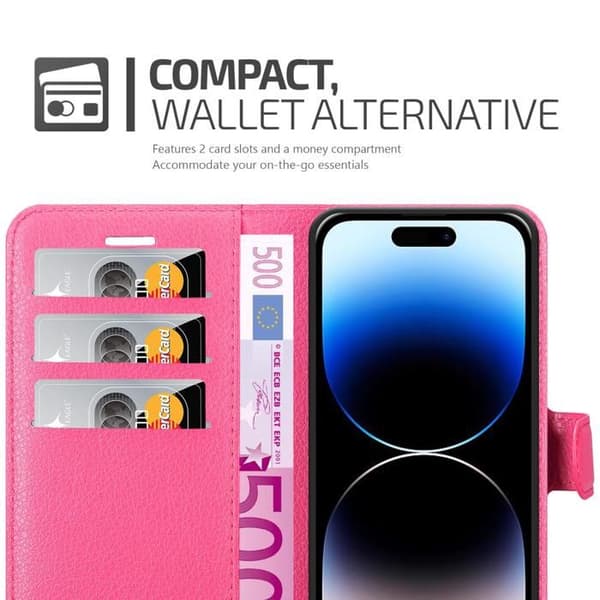 Etui för iPhone 14 PRO i SOCKERROSA Ros