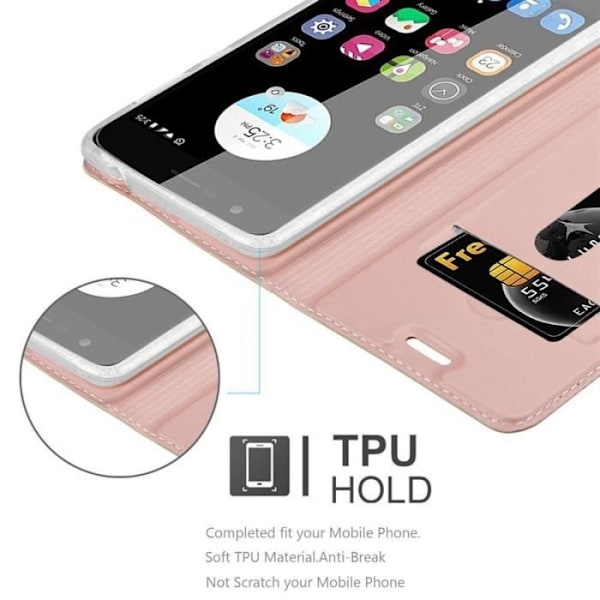 Cadorabo Fodral till ZTE Blade V8 i CLASSY ROSE GULD