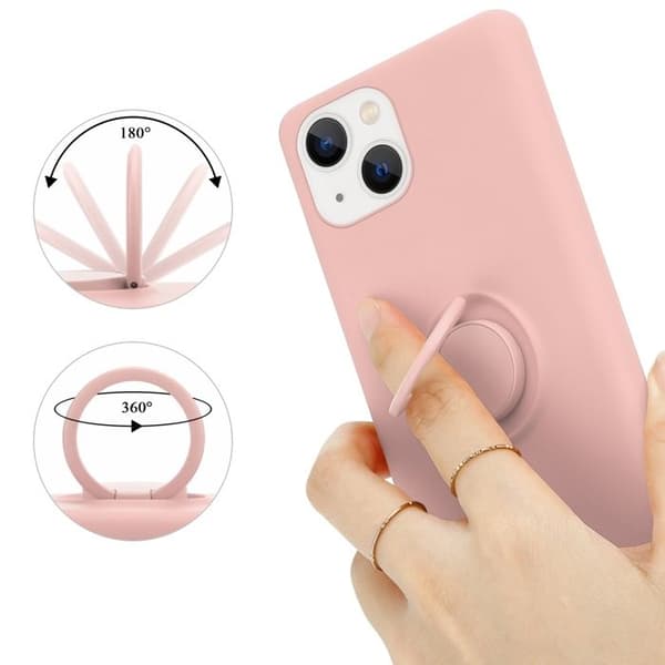 Skal för iPhone 14 PLUS i LIQUID PINK Stötabsorberande skydd Ros