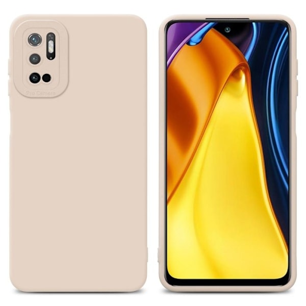 Coque för Xiaomi RedMi NOTE 10 5G / POCO M3 PRO 5G i FLUID CRÈME Hölster Etui Täckningsskydd i flexibelt TPU-silikon Rosa