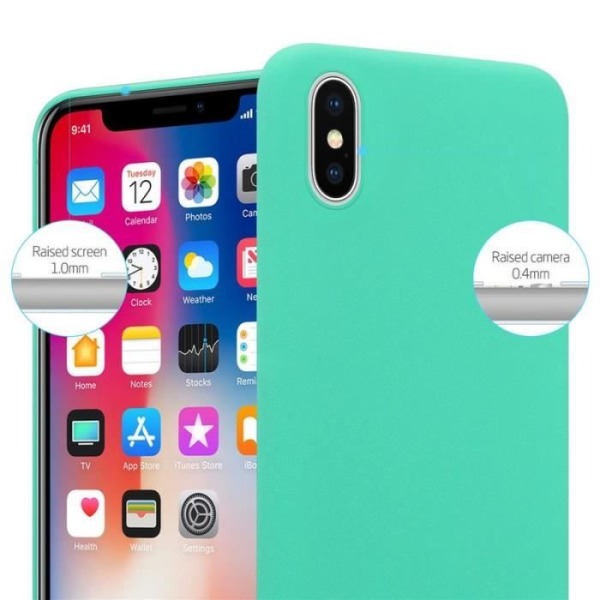 Coque - CADORABO - iPhone X / XS - Hårdskydd - Matt Design - Grön Färg Grön
