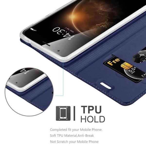 Cadorabo Fodral för Huawei G7 PLUS - G8 - GX8 i CLASSY MÖRKBLÅT