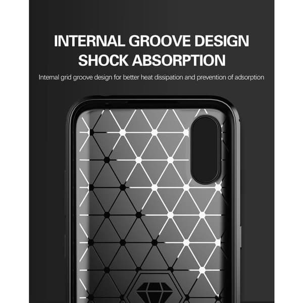 Skyddsfodral för Samsung Galaxy A01 BORSTAD GRÅ Kolfiberdesign Grå