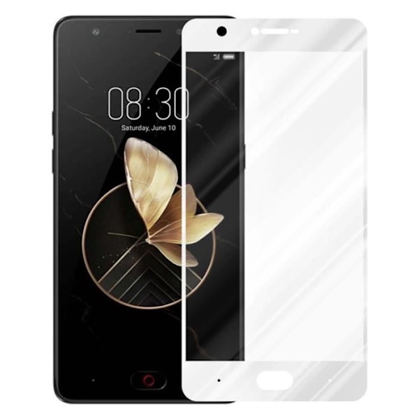 Skyddsfilm - CADORABO - ZTE Nubia M2 - Härdat glas - Reptåligt - 0,3 mm tjockt Vit