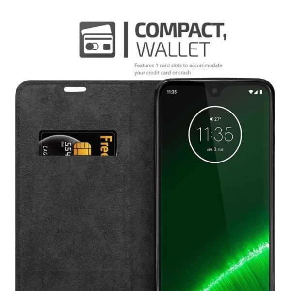 Coque - CADORABO - MOTO G7 / G7 PLUS - Röd äpple - Magnetisk stängning - Ställfunktion Äppelrött