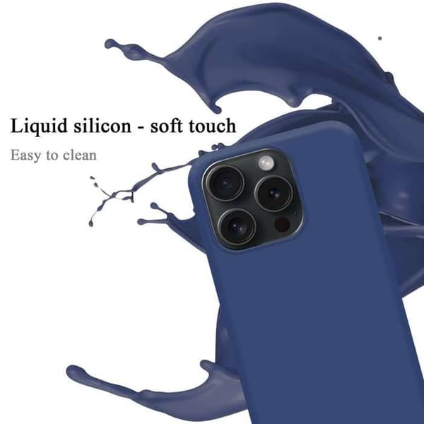 Skal för iPhone 15 PRO MAX Stötabsorberande i LIQUID BLUE Blå