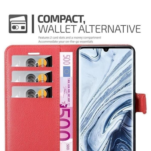 Coque - CADORABO - Xiaomi RedMi NOTE 10 - Similicuir - Röd - Ställfunktion Röd