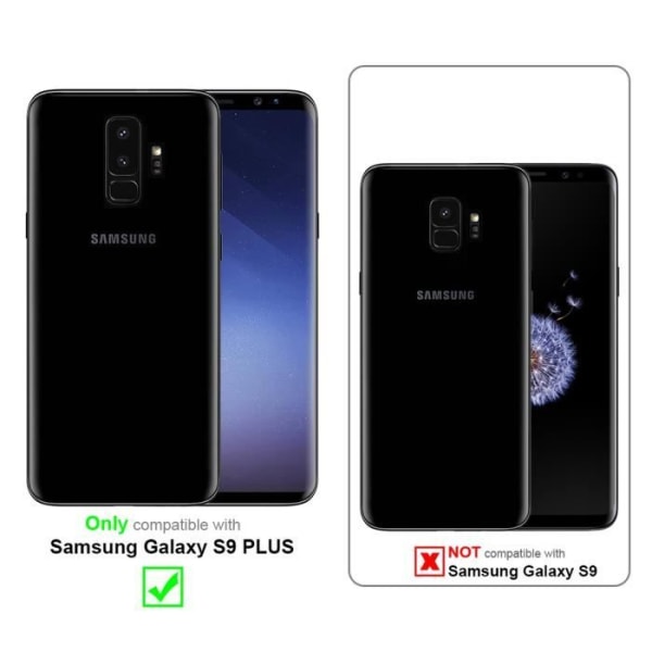 Fodral till Samsung Galaxy S9 PLUS Skal i ROSA - BLÅT Fodral Skydds tvåfärgad TPU