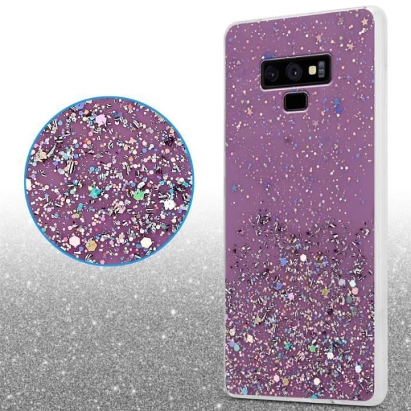 Fodral till Samsung Galaxy NOTE 9 Fodral i lila med glitterfodral Skyddande silikon TPU Glitter paljetter