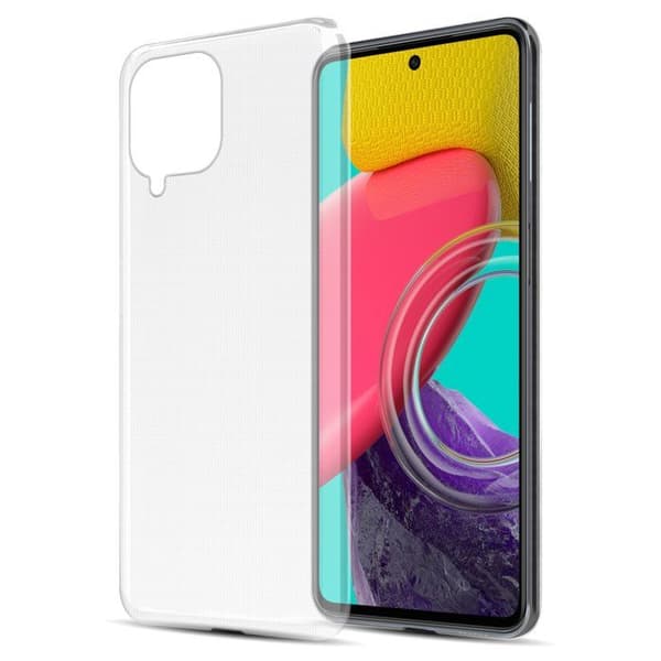 Transparent stötsäker silikonfodral för Samsung Galaxy M53 5G Vit