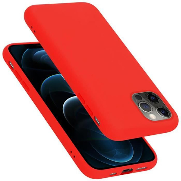 Coque - CADORABO - iPhone 12 / 12 PRO - Silikon TPU - Röd - Lätt skydd Röd