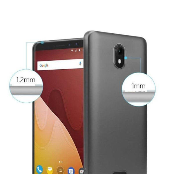 Cadorabo Fodral fungerar med WIKO VIEW GO i METALLIC GREY - Stötsäker och reptålig TPU silikonskydd - Ultra Slim