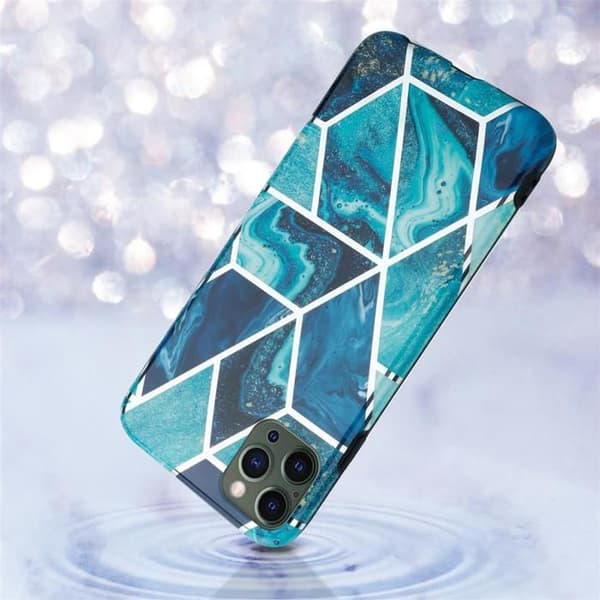iPhone 12 PRO MAX-fodral i Blå Våg Marmor Nr. 13 Skyddsetui Blå