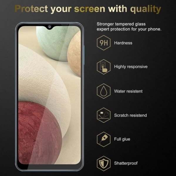 Skärmhärdat glas för Samsung Galaxy A12 / M12 Skyddsfilm i HÖGT TRANSPARENT härdat härdat glas