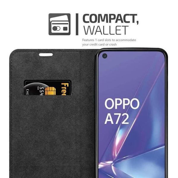 Telefontui - CADORABO - Oppo A52 - Kaffeebrun - Silikon TPU - Magnetiskt stängning KAFFEBRUNT