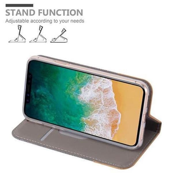iPhone X / XS-fodral i LJUST GRÅ BRUN Stötskyddande etui Grå