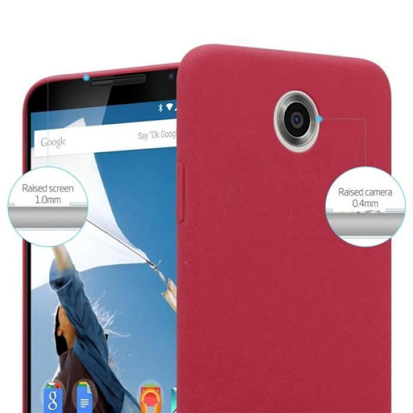 Coque - CADORABO - Motorola NEXUS 6 - Hårdskydd - Matt Design - Röd Röd