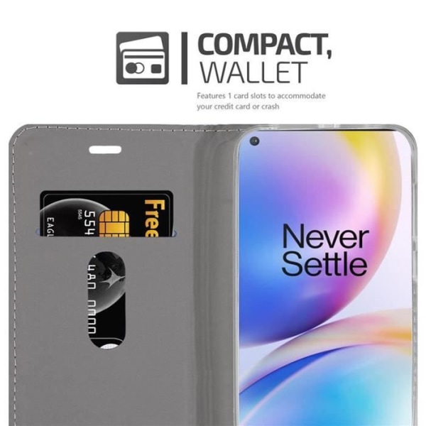 Fodral till OnePlus 8 PRO i LJUSGRÅBRUNT Cadorabo Cover Protection magnetisk stängning