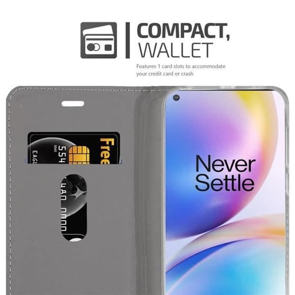 Skyddsfodral för OnePlus 8 PRO i LJUST GRÅTT BRUNT Etui Case Skydd LJUSGRÅ BRUN