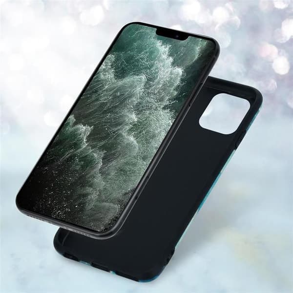 iPhone 12 PRO MAX-fodral i Blå Våg Marmor Nr. 13 Skyddsetui Blå