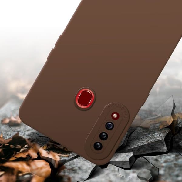 Skyddsfodral för Samsung Galaxy A20s i FLUID BRUN Stötsäker brun
