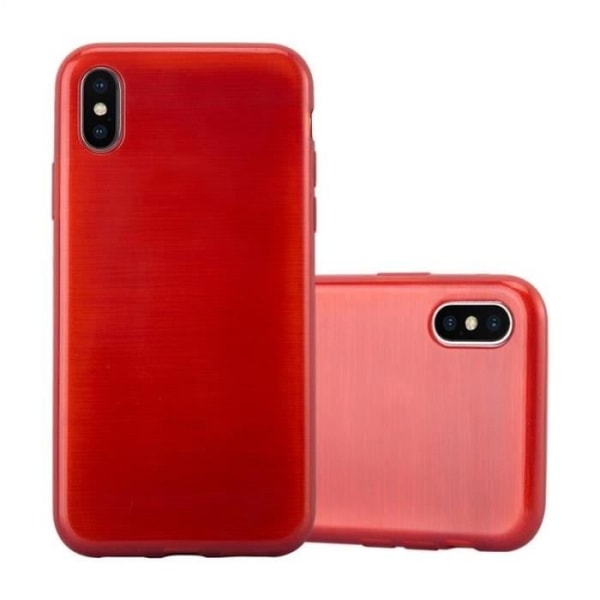 Cadorabo fodral för Apple iPhone X / XS - i beige - Mjukt TPU silikonskyddsfodral med anti-chock