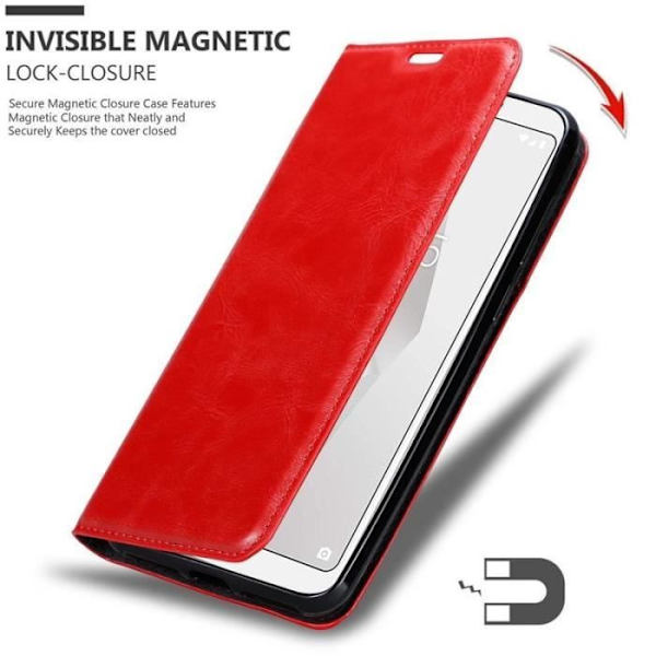 Cadorabo Fodral till BQ Aquaris C i APPLE RED