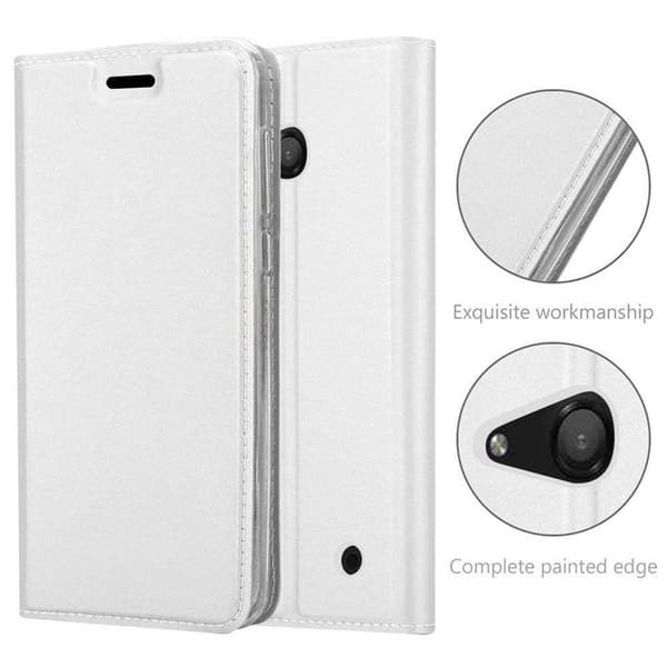 Flip-fodral för Nokia Lumia 550 Klassisk Silver Plånbok Stötsäker Grå