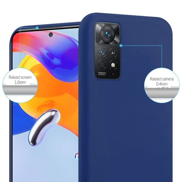 Skyddsfodral för Xiaomi RedMi NOTE 11 PRO 4G / 5G MÖRKBLEU Stötskydd Silikon Blå