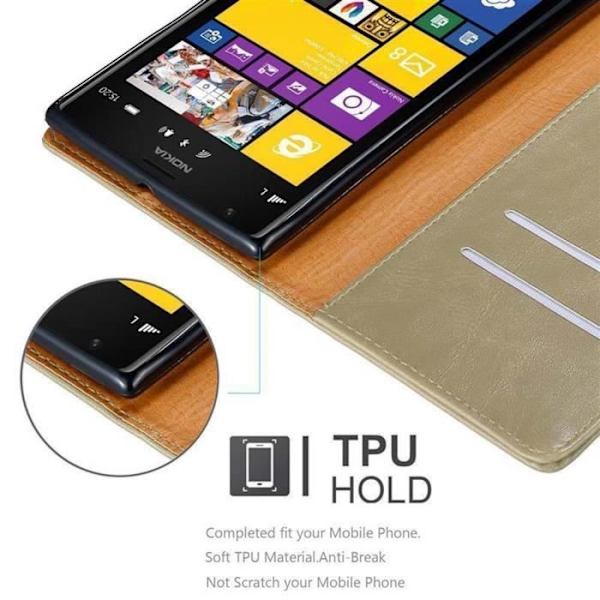 Cadorabo Fodral till Nokia Lumia 1520 i CAPPUCINO BRUNT Skyddsfodral med magnetisk stängning och stativfunktion