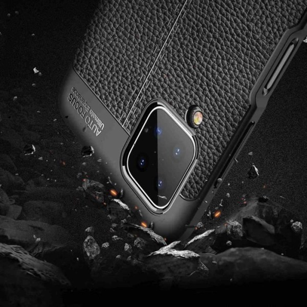 Skyddsfodral - CADORABO - Samsung Galaxy A12 / M12 - Syntetisk läder - TPU - Elegant design Svart