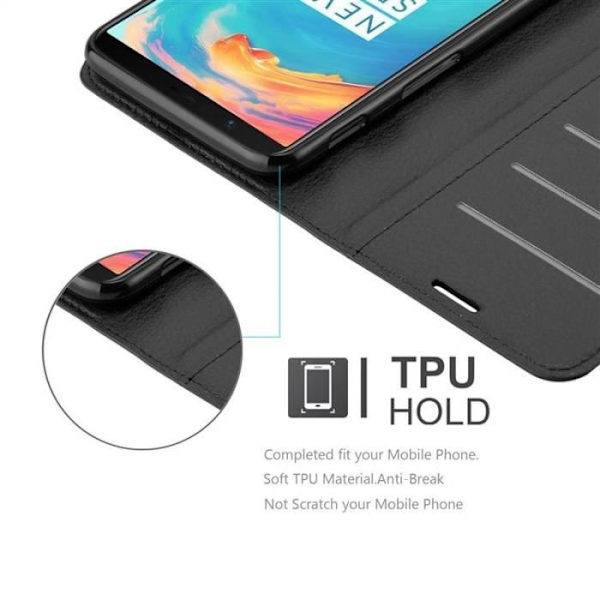 Cadorabo Fodral för OnePlus 5T i JET SVART
