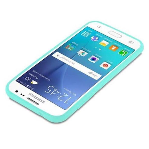Samsung Galaxy J2 2015 (5) Fodral CANDY BLUE Cadorabo DESIGN CANDY TPU Silikonskydd Fodral Skal Ultra Slim Bumper