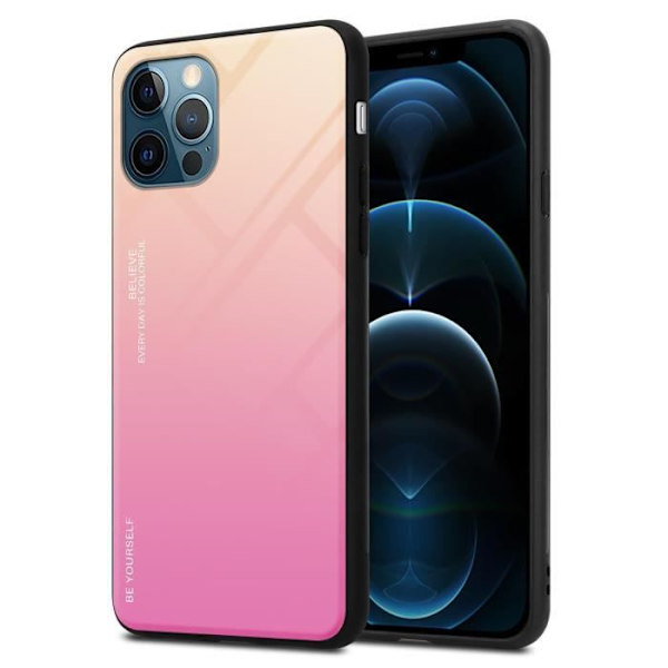 Fodral till Apple iPhone 12 / 12 PRO Skal i GUL - ROSA Fodral Skyddsskydd tvåfärgad TPU Gul, Rosa