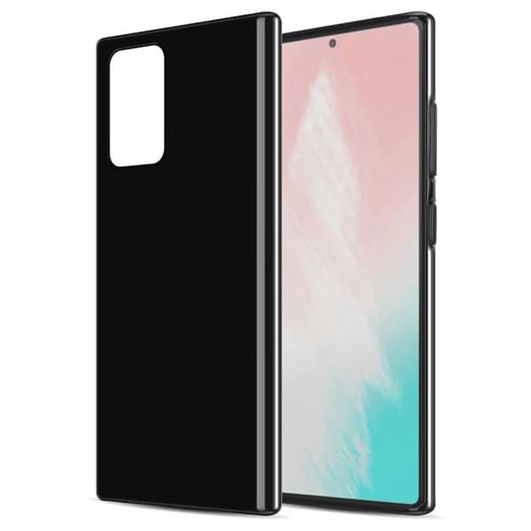 Transparent stötsäker silikonfodral för Samsung Galaxy NOTE 20 PLUS Svart