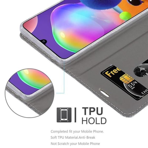 Fodral för Samsung Galaxy A31 - CADORABO - Ljust Gråbrun - Syntetläder - Magnetstängning - Bokstil LJUSGRÅ BRUN