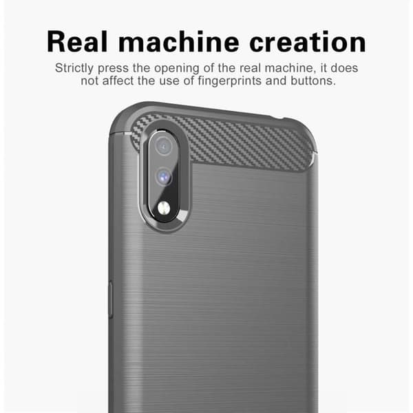 Skyddsfodral för Samsung Galaxy A01 BORSTAD GRÅ Kolfiberdesign Grå